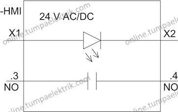 3SU1102-0AB40-1BA0 Ac/Dc Komp Işık But 1No 24V