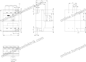 3VM1340-4EE42-0AA0 Kompakt Şalter 280-400A 36kA 4K