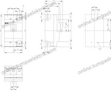 3VM1340-4ED32-0AA0 Kompakt Tip Güç Şalteri 400A