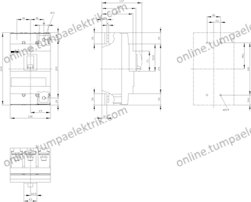 3VM1332-4EE32-0AA0 Kompakt Şalter 220-320A 36kA 3K