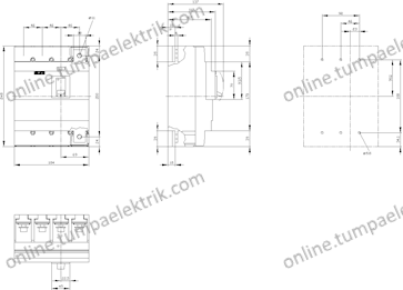 3VM1463-4ED42-0AA0  Kompakt Şalter 630A 36kA 4K