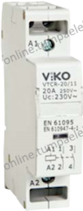 Modüler Kontaktör VTCR-20/11 20A 1NO+1NC