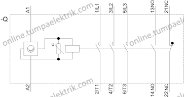 3RT2036-1NB30 Sirius Kontaktör 50A 20-33V DC 22kW