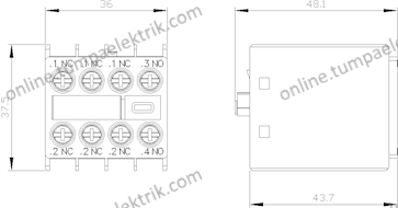 3RH2911-1HA13 Yardımcı Kontaktör Bloğu