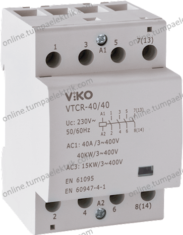 VTCR-25/11 Modüler Kontaktör 25A 1NO+1NC