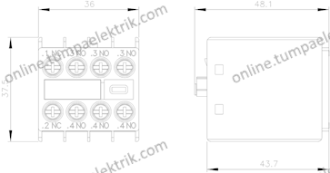 3RH2911-1HA31 3No+1Nc Yardımcı Kontak Bloğu