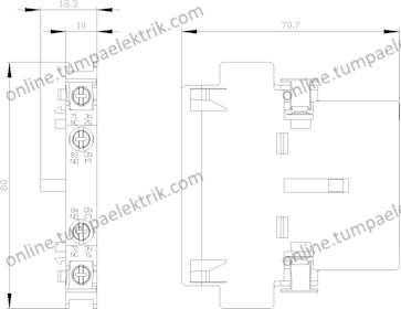 3RH1921-1EA11 Yardımcı Kontak Bloğu S0-S12 1NO