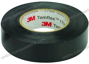 Temflex İzole Elektrik Bandı 18mm 1300E Siyah
