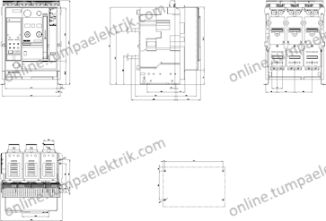 3WA1125-2AB02-0AA0 3P 1250-2500A 55kA Açık Tip Şal