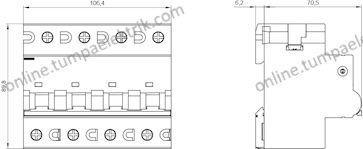 5SP4491-7 Otomatik Sigorta 100A C Tipi 10kA