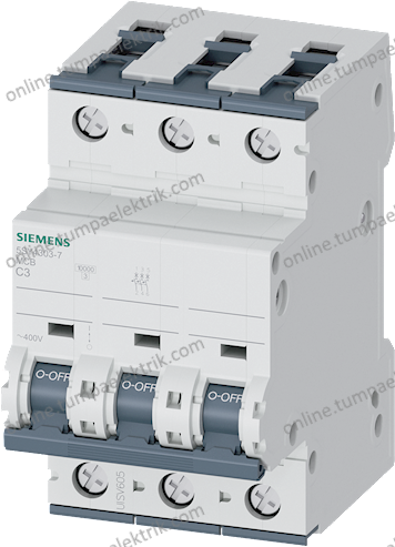 5SY4303-7 Otomatik Sigorta 3A C Tipi 3Faz 10kA