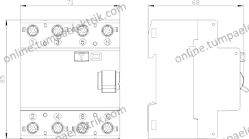 5SV4645-0 Kaçak Akım Rölesi 125A 300mA 400V 3Faz