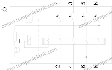 5SV4645-0 Kaçak Akım Rölesi 125A 300mA 400V 3Faz