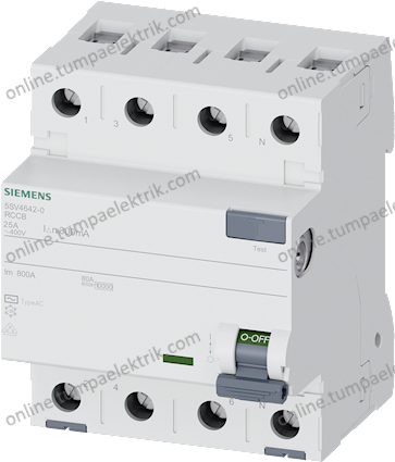 5SV4642-0 Kaçak Akım Rölesi 25A 300mA 400V 3Faz
