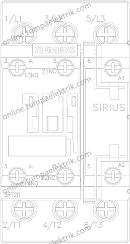 3RT2025-1AP00 Sirius Kontaktör 16A 230V AC 7,5kW