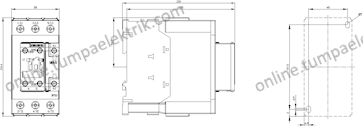 3RT2036-1AP00 Sirius Kontaktör 50A 230V AC 22kW