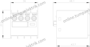 3RH2911-1LA20 Yardımcı Kontaktör Bloğu