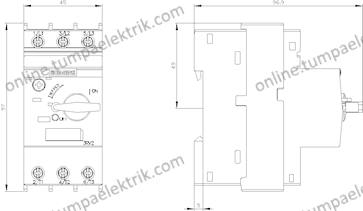 3RV2011-0GA10 Motor Koruma Şalteri 0,45-0,63A