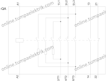 3RT2617-1AP03 Kondansatör Kontaktör 0-12,5kVAR