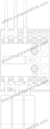 3RT2617-1AP03 Kondansatör Kontaktör 0-12,5kVAR