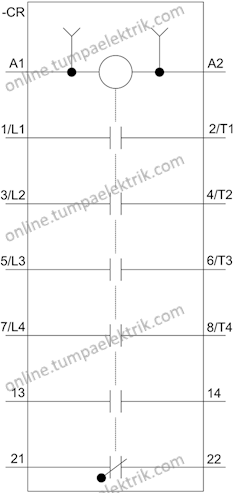 3RT2326-1AP00 Sirius Kontaktör 40A 4Kutuplu 230V