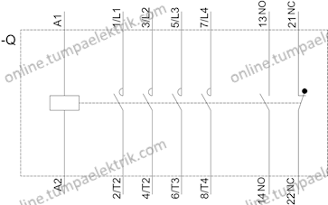 3RT2337-1AP00 Sirius Kontaktör 110A 4Kutuplu 230V