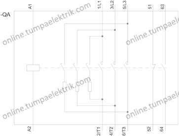 3RT2637-1AP03 Kondansatör Kontaktör 25-75kVAR