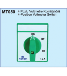 MT050 16A 4 Fazlı Voltmetre Komütatörü