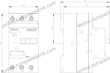 3RV1011-1AA10 Motor Koruma Şalteri 1.1-1.6A