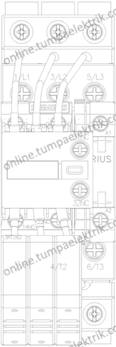 3RT2628-1AP05 Kondansatör Kontaktör 11-33kVAR