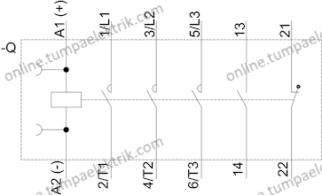 3RT2028-1BB40 Sirius Kontaktör 40A 24V DC 18,5kW