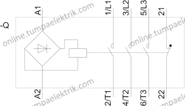 3TG1001-0AC2 Mini Kontaktör 8.4A 24V AC 4kW