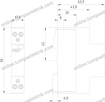 5TT5800-0 Insta Kontaktör 20A  2NO 230V