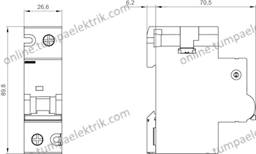 5SP4192-7 Otomatik Sigorta 125A C Tipi 1Faz
