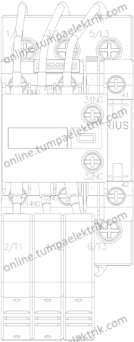 3RT2625-1AP05 Kondansatör Kontaktör 6-16,7kVAR