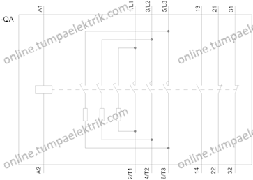 3RT2625-1AP05 Kondansatör Kontaktör 6-16,7kVAR