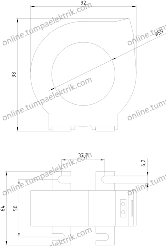 3UL2303-1A Toroid Akım Trafosu 55mm Çap