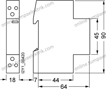 5TT5801-0 Insta Kontaktörü 20A 1NO+1NC 230V