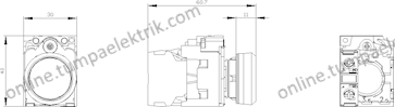 3SU1150-0AB10-1BA0 Metal Yay Dönüşlü Siyah Buton