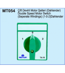 MT054 16A Çift Devirli Motor Şalteri 1-0-2