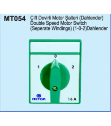 MT054 25A Çift Devirli Motor Şalteri 1-0-2