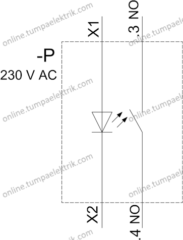 3SU1106-0AB40-1BA0 Yeşil Işıklı Yaylı Buton 1NO