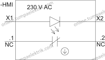 3SU1106-0AB20-1CA0 Kırmızı Işıklı Yaylı Buton
