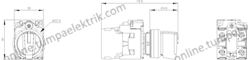 3SU1100-2BM60-1NA0 Komple Mandal Butonu