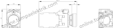 3SU1100-0AB40-1FA0 Yeşil Yaylı Buton 1 NO + NC