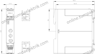 3RP2505-1AW30 Zaman Rölesi 0.05s-100h 1 C/O