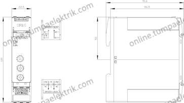 3RP2505-1BW30 Zaman Rölesi 0.05s-100h 2 C/O