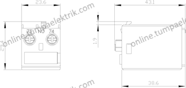 3RH2911-1AA10 Yardımcı Kontaktör Bloğu