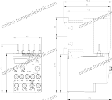 3RU2116-4AB0 Sirius Termik Röle 11-16A Boy:S00