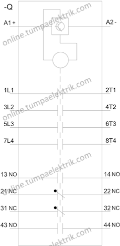 3RT1355-6AP36 Sirius Kontaktör 200A 4Kutuplu 230V